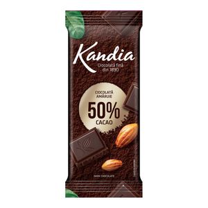 Ciocolata amaruie, Kandia, 50%, 80 g