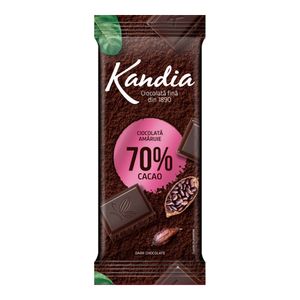 Ciocolata amaruie Kandia, 70%, 80 g