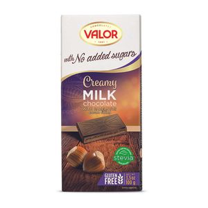 Ciocolata fara zahar Valor, cu crema de alune, 100 g