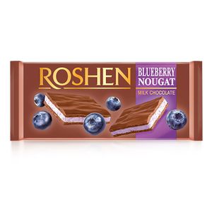 Ciocolata cu nuga de afine Roshen, 90 g