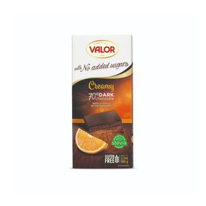 Ciocolata neagra cu crema de portocale Valor, fara gluten, 100 g