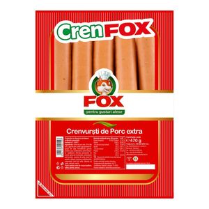Crenvursti de porc Fox, 470 g