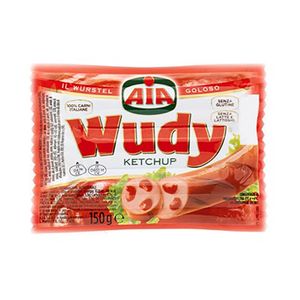 Crenvursti umpluti cu ketchup Wudy, 150 g