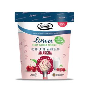 Inghetata de vanilie cu sirop de cirese, fara zahar Tonitto, 500 ml