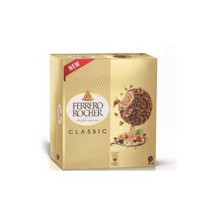 Inghetata pe bat Ferrero Rocher, cu aroma de ciocolata, 4 x 80 g