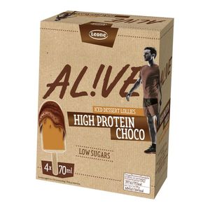 Inghetata pe bat cu ciocolata Al!ve High Protein, 4 x 70 ml