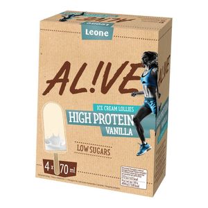 Inghetata pe bat cu aroma de vanilie Al!ve High Protein, 4 x 70 ml
