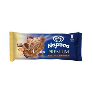 Inghetata cu ciocolata si migdale Napoca Premium, 125 ml