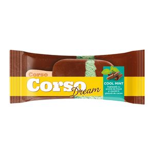 Inghetata Corso cu frisca, menta si glazura de cacao, 110 ml