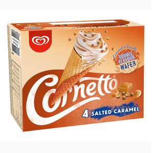 Inghetata Cornetto cu caramel, 4 x 90 ml