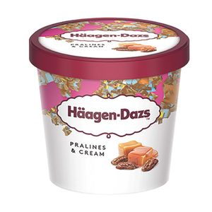 Inghetata Haagen Dazs cu praline si frisca, 95 ml