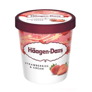 Inghetata cu frisca si capsuni Haagen Dazs, 460 ml