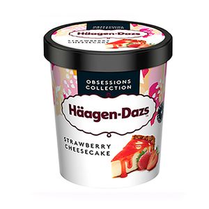 Inghetata cu aroma de cheesecake cu capsuni Haagen Dazs, 460 ml