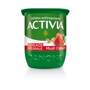 Iaurt cu musli si capsuni Activia, 125 g