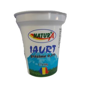 Iaurt dietetic din lapte de vaca Natura, 0.1% grasime, 150 g