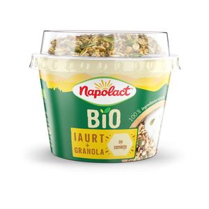 Iaurt cu granola si mix de seminte BIO Napolact, 165 g