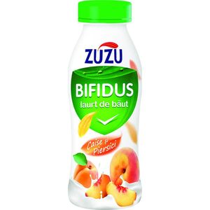 Iaurt de baut ZuZu Bifidus, cu caise si piersici, 320 g