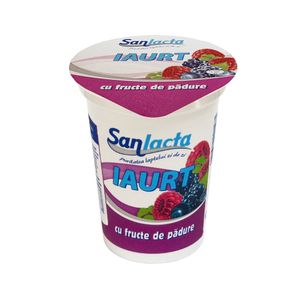Iaurt cu fructe de padure Sanlacta, 375 g