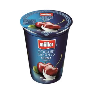 Iaurt cu cirese Muller, cremos, 500 g