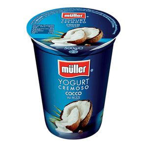Iaurt cremos cu bucati de cocos Muller, 500 g