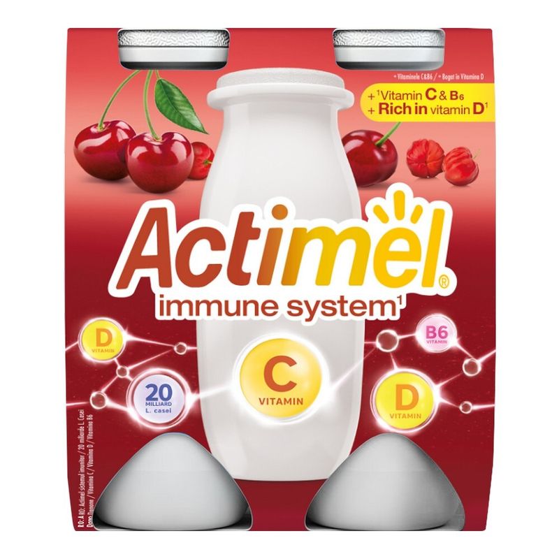 Actimel Iaurt de baut Actimel, cu cirese acerola, 4 x 100 g Auchan Online