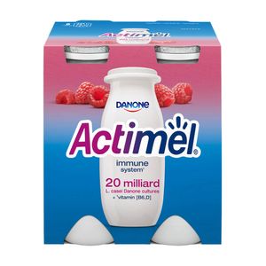 Iaurt de baut Actimel, cu zmeura, 4 x 100 g