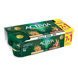 Iaurt cu nuci, ovaz si musli Activia, 8 x 125 g