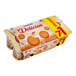 Iaurt cu biscuiti Danone Delicios, 8 x 125 g