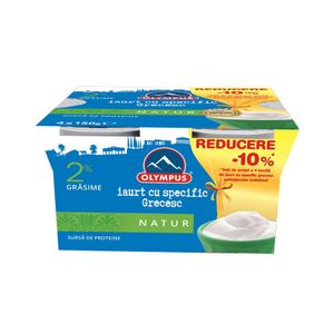 Iaurt grecesc Olympus, 2% grasime, 4 x 150 g