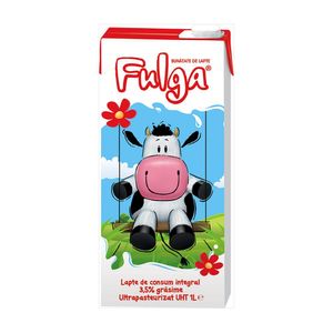 Lapte de consum UHT Fulga, 3.5% grasime, 1 l