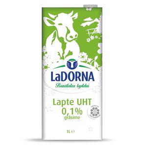 Lapte UHT degresat LaDorna, 0.1% grasime, 1 l