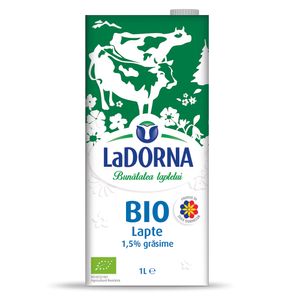 Lapte semidegresat BIO LaDorna, 1.5% grasime, 1 l