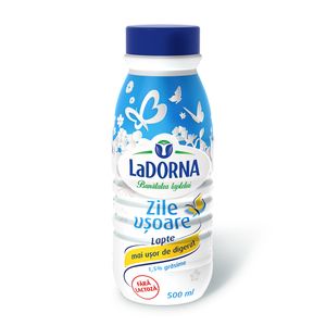 Lapte de consum semidegresat LaDorna, fara lactoza, 1.5% grasime, 0.5 l