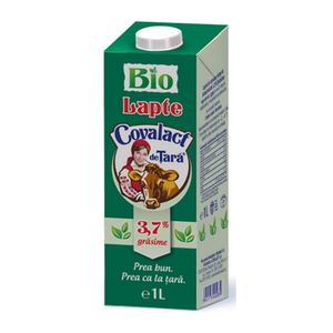 Lapte de vaca integral ECO Covalact, 3.7% grasime, 1 l