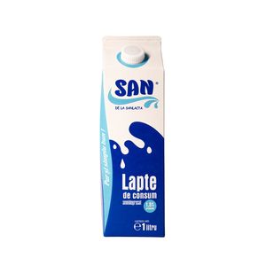 Lapte de consum semidegresat Sanlacta, 1.5% grasime, 1 l