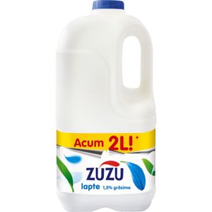 Lapte de consum semidegresat ZuZu, 1.5% grasime, 2 l