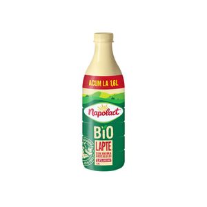 Lapte de consum integral BIO Napolact, 3.8% grasime, 1.6 l