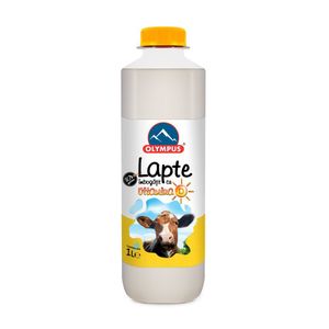 Lapte de vaca integral Olympus imbogatit cu Vitamina D, 3.7% grasime, 1 l