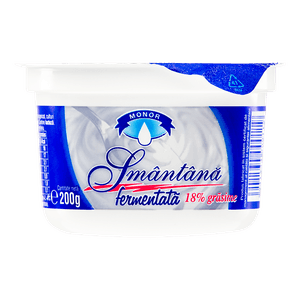 Smantana fermentata Monor, 18% grasime, 200 g