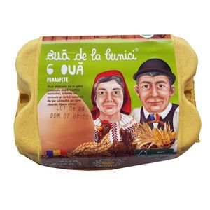 Oua de gaina, Oua de la bunici, marime M, cod 1, 6 bucati