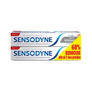 Pachet pasta de dinti Sensodyne Extra Whitening, 2 x 100 ml