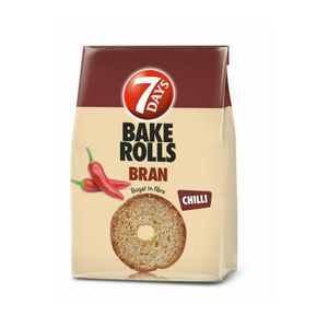 Rondele de paine crocanta cu tarate si chilli 7Days Bake Rolls Bran, 80 g