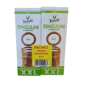 Covrigei Ringulini XXL cu sare pachet aniversar 1+1, 250 g