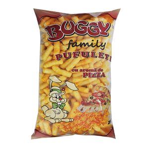 Pufuleti cu pizza Buggy Family, 200 g