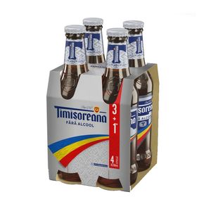 Bere blonda fara alcool Timisoreana, 4 x 0.33 l