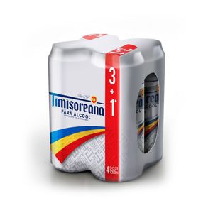 Bere blonda fara alcool Timisoreana, 4 x 0.5 l