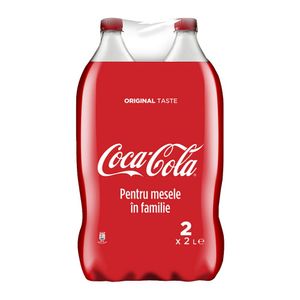 Bautura carbogazoasa Coca Cola, 2 x 2 l