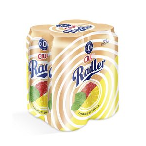 Bere blonda fara alcool cu citrice Ciuc Radler, 4 x 0.5 l