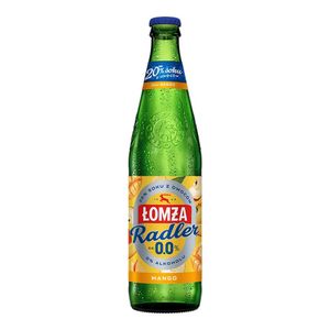 Bere blonda fara alcool cu aroma de mango Lomza Radler, 0.5 l
