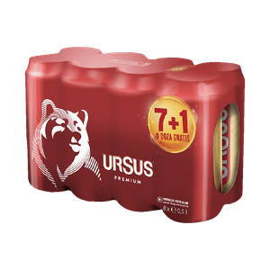 Bere blonda Ursus Premium, 8 x 0.5 l